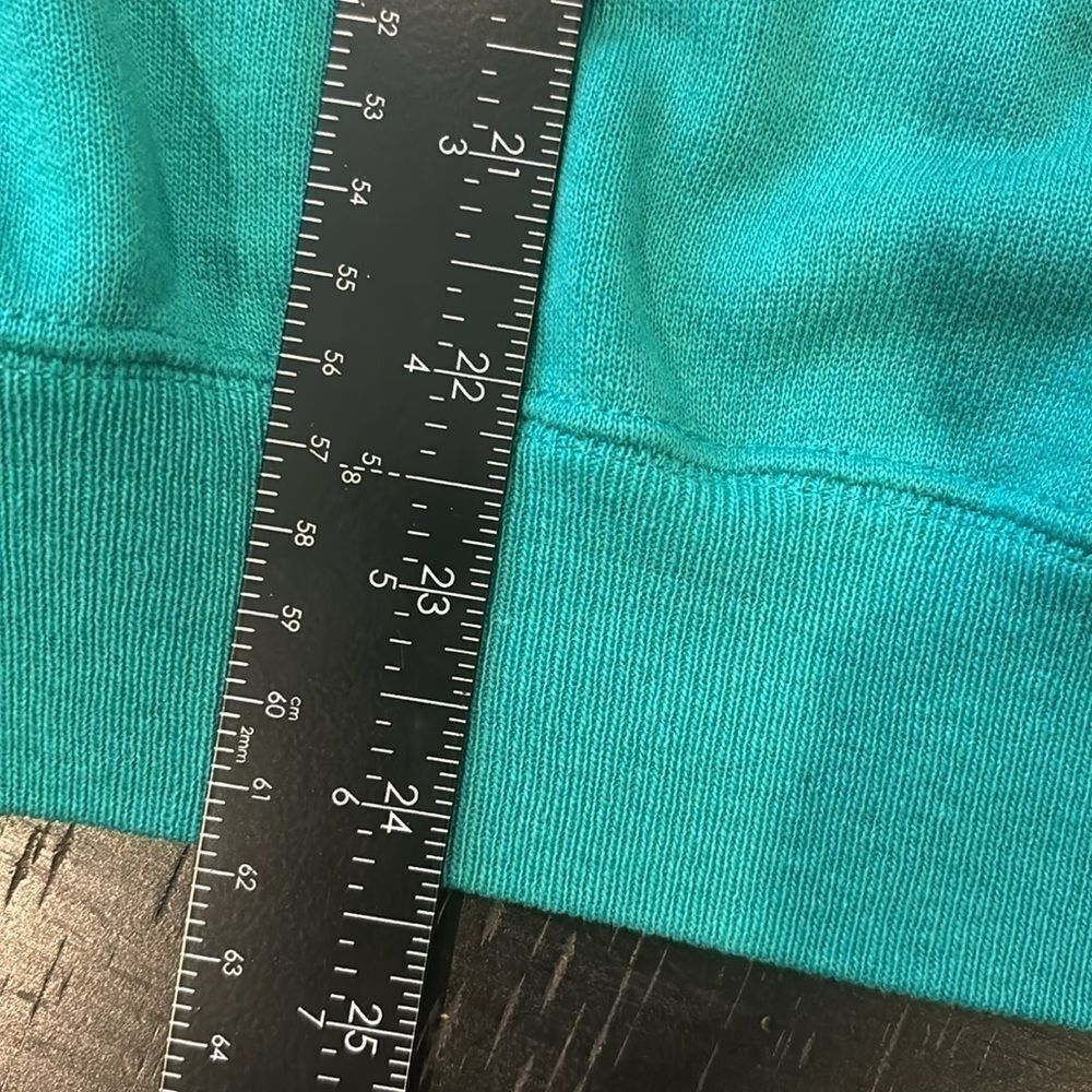 Vintage 1980S METALLIC HORSE Couple SWEATSHIRT Turquoise Hanes Large‌ - Picture 10 of 10